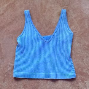 Blue stretchy tank top